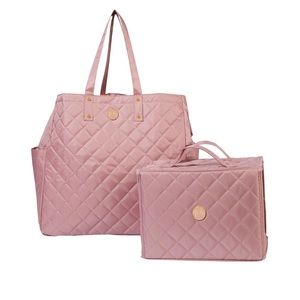 JOY Iconic Quilted Tote & Big Beauty Bag with Anti-Microbial